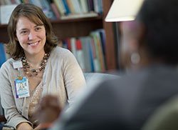 Social Worker Discussing with patient